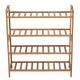 100% Natural Bamboo Shoe Bench Shoe Storage Racks Shelf Organizer 4 Layer