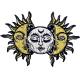 Fabric Sun Moon 4.4in Custom Embroider Patch For Short Sleeve
