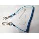 Retractable Custom3.0MM Line Dia Blue Tool Safety Lanyard with Swivel Hooks