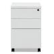 Gray h60mm Steel Office Furniture 3 Drawer File Cabinet With Wheels