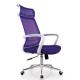 high back purple office mesh white arm chair,#762A