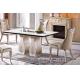 6 person rectangular hotel marble table dining room furniture