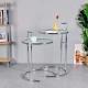 19.7in Glass Top Nesting Coffee Tables Tempered Transparent