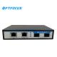 High Reliable Fiber Optic Switch 2 Port 10 / 100 / 1000M With Broadcast Storm