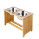 Wooden Dog Feeding Station Interactive Swallowing Easily