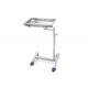 Medical Trolley Stainless Steel Mayo Table With Height Adjustment