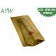 Golden Shiny Surface Mylar Foil Bags , High Density Resealable Weed Bag With Inside Foil