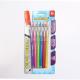 Easter Plastic with blister card packing , plastic multi-head bullet push pencil non-sharpening pencil