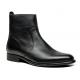 Wedding Genuine Leather Mens Ankle Boots Black Leather High Top Boots