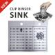 Stainless Steel Glass Rinser Sink , Single Bowl 15 Inch Undermount Bar Sink 50x40