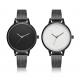 Mesh Band Alloy Quartz Watch White Dial 3ATM Waterproof IP Plated