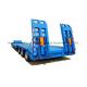 13m  Low Price Low Bed Truck Trailer 3 Axle 3m Width  45 - 60 ton