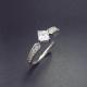 Simple Main Like Diamond Stone Wedding Rings Quadrilateral Shape