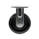 100mm Black Glass Nylon Trolley Wheels Waterproof Fixed Type Heavy Duty Industrial Caster Wheels