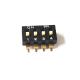 Patch dial code switch 2p 4p 6p 8p dial/address switch black pin distance 2.54mm 1.27mm