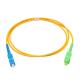 Single Mode SC To SC Fiber Patch Cord FTTH Leather Jumper