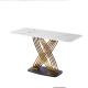 ODM OEM Luxury Modern Dining Table Set Ceramic Chrome Gold Silver