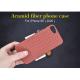 Orange Color M Texture Style Real Aramid Fiber Phone Case For iPhone SE