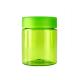 Transparent Green 4oz Cannabis Plastic Jar PET Child Resistant Jar For 5g 6g Flower