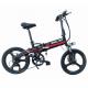 Black Red Foldable Electric Bike , Mini Foldable Bicycle LCD Digital Display