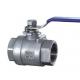 2 PC Type Stainless Ball Valve Threaded End BSPT / BSPP / NPT 316 / 304 Lever Operated