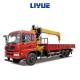 14ton Dongfeng Truck Mounted Mobile Cranes With 4 Telescoping Straight Arm