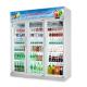 Flowers Drinks Commercial Beverage Cooler Display showcase With Double Doors