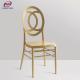 Gold Cross Back Wedding Chiavari Chair Metal Stackable Design