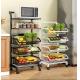 Multi Layer Freestanding Kitchen Rack 150lbs Floor Standing Vegetable Shelves