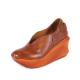 S508 New Spring And Autumn Thick-Soled Thick-Heeled Leather Shoes, Comfortable And Breathable Handmade Retro Women'S Sho