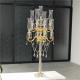 5 Arm 9 Arms Gold Metal And Crystal Candelabra Wedding Centerpieces 130CM