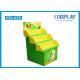 Battery Green Cardboard Retail Pallet Displays Shelves With 3 Pallets