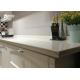 Man Made White Color Quartz Stone Countertops With Sparkle SGS ISO9001 Approved