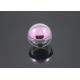 Spherical Silver Border Cream Empty Cosmetic Bottles With Purple Color