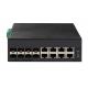 Industrial Managed SFP Fiber Switch With Full Gigabit 8 POE Ethernet And 8 SFP Ports