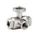 3 Way Full Bore Threaded-Ends Stainless Steel Ball Valve with “L” port