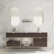 Double Sink Solid Wood Bathroom Vanity Cabinet Modern European Furniture
