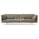 Italy Contemporary Simple Designed Modern Home Living Room Furniture Leather Sofa Set