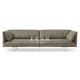 Italy Contemporary Simple Designed Modern Home Living Room Furniture Leather Sofa Set