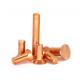 Electrically Conductive Red Copper Solid Rivet , Countersunk Head Rivets