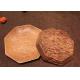 Polygon Coconut Wooden Serving Plates Handcrafted Traditional Dinner Plate