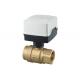 Brass Heating Ball Valve DC5V Central Heating Three Way valve With Synchronous Geared Motor Actuator