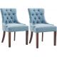 Upholstered Fabric High Back Fabric Dining Chairs With Nailhead OEM Available