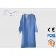Medical Disposable Lab Gown , Knitted Cuffs Blue Disposable Lab Coats