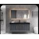SGS Black Solid Wood Washing Machine Cabinet 96Inch Bathroom Vanity