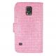 New design pu leather case for samsung s5 with stand up function