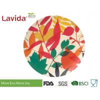 Eco - Friendly Christmas Reusable Bamboo Dinner Plates With Customized Decal Printing