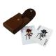 PVC / Paper Playing Custom Printed Poker Cards 280gsm Leather Packing