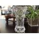 25cm Height Transparent Clear Glass Vases Machine Made Desktop In Stock