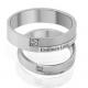 Tagor Jewelry Super Fashion 316L Stainless Steel coulpe Ring TYGR184